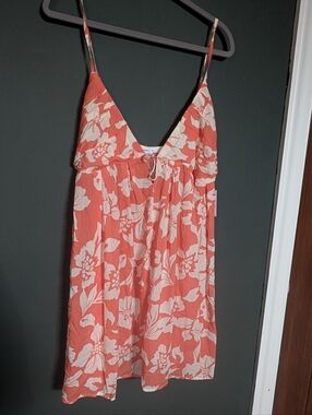 O'Neil NWT Coral Floral Spaghetti Strap Cover-up